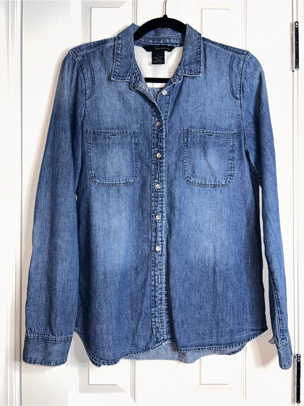 Calvin Klein Jeans Light Blue Denim Button-Down Shirt